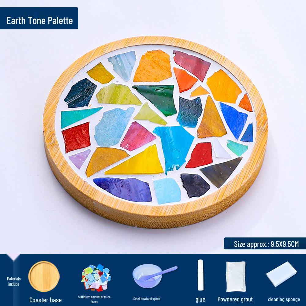 DIY Mosaic Coaster Kit: Creative Glass Sticker Craft for Kids & Adults