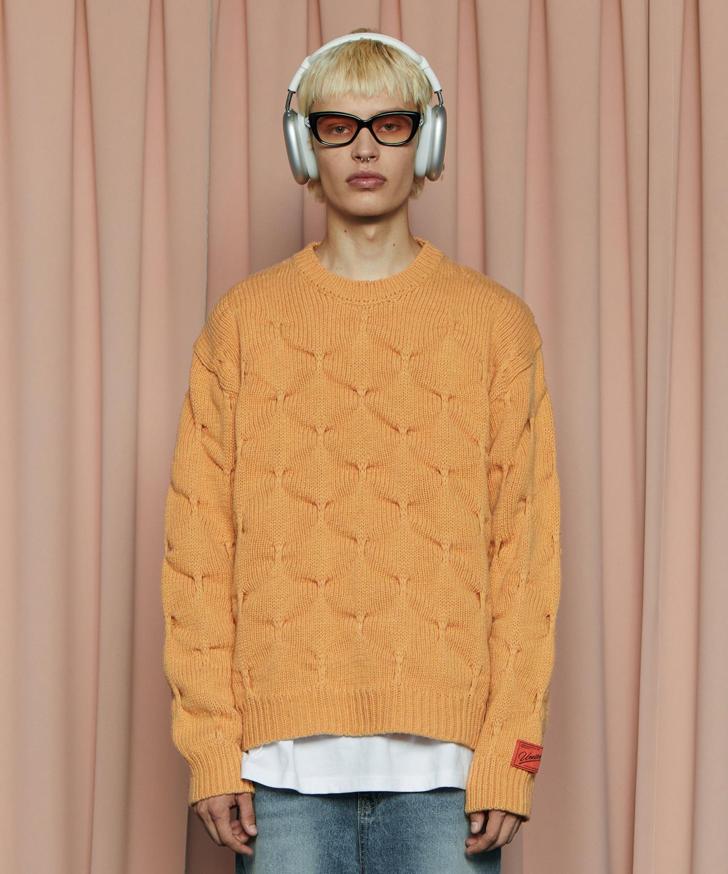 Analogoid Embossed Clover Knit / Salmon Salmon/S
