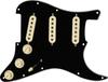Fender Guitar Parts Strat Black 11 Hole PG Pre-Wired Pickguard, Tex-Mex SSS,