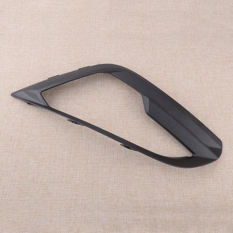 Car Front Left & Right Bumper Fog Light Cover Lamp Trim Bezel Black Fit for Ford EcoSport    2018 ABS Plastic