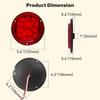 Dream Lighting 5.4 Inch Trailer Tail Lights 2PCS LED Waterproof Round Stop Brake Turn Tail Light for RV Truck Van Camper Boat Lorry Dual Red