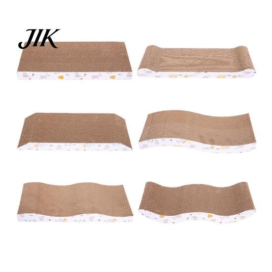 Eco Friendly Cat Scratcher Scratching Post No-Shedding High-Density Corrugated Paper Scratch Toy Wave Shape Design Household Reusable Pad