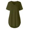Women's Fashion Casual Blouse Plus Size T-Shirt V-Neck Short Sleeve Top