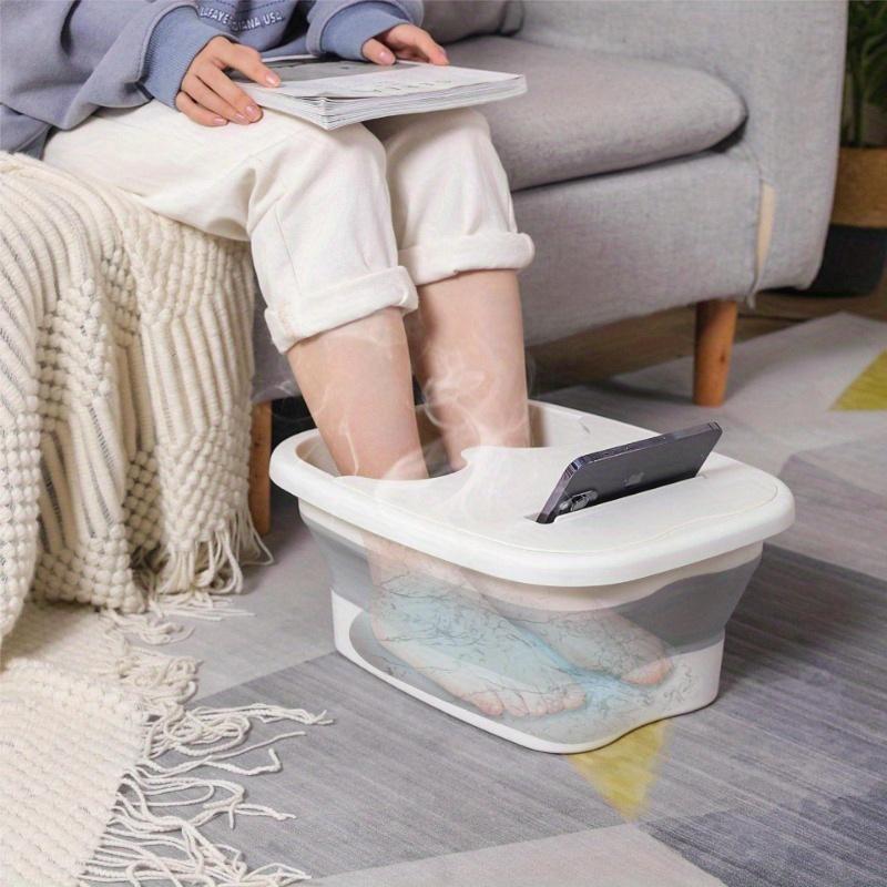 Footbath Bucket With Lid Foldable Footbath Massage Bucket Soaking Bucket Folding Basin Bucket Household Sauna Bathtub Pedicure
