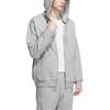 Adidas Letter Stripe Printed Hooded Zip-Up Long Sleeve Jacket Unisex Jacket Gray IK7327