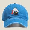 Cartoon Bird with Rice Hat Fashion Washed Baseball Cap Hat Outdoor Activities