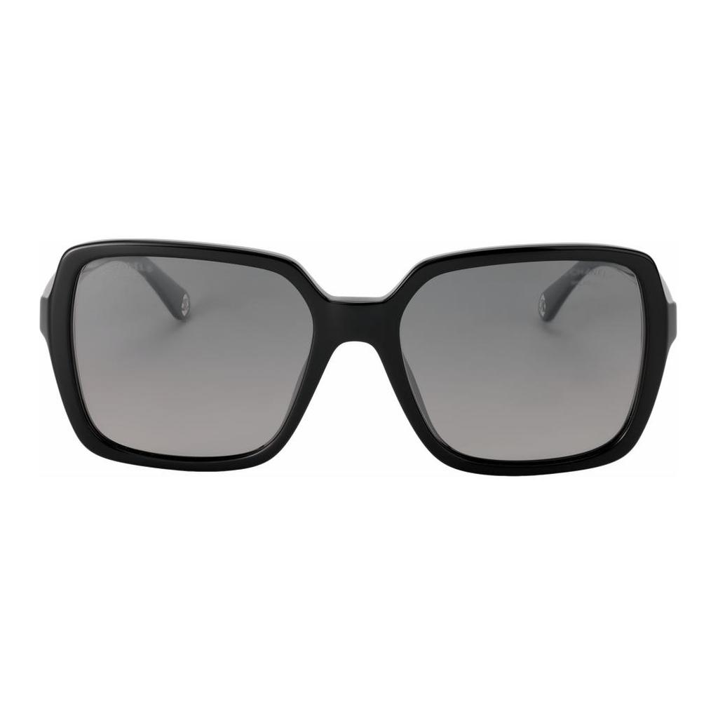 Chanel Złoty Logotyp z Literą Nieregularna Ramka Okulary Przeciwsłoneczne Okulary Przeciwsłoneczne Unisex Czarne CH5505-C622M3