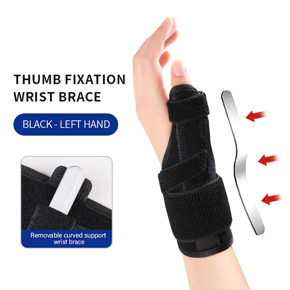1 Stück feste Fingerlinge Handgelenkbandage mit Aluminiumplatten-Stütze für Daumenverstauchung Bruch Fingerorthese Kompression