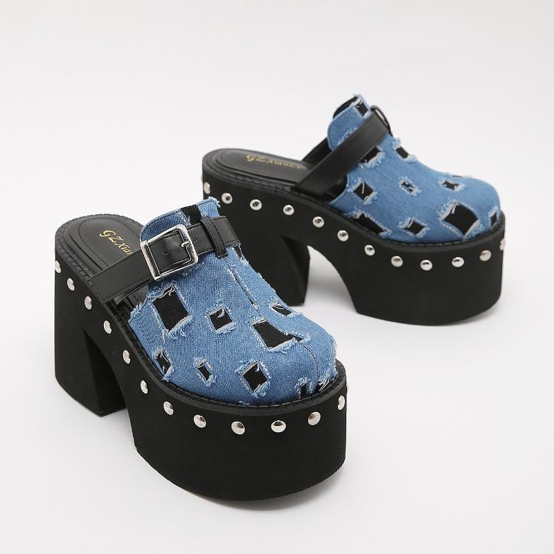 Nowe popularne, designerskie kapcie damskie dla kobiet o dużych rozmiarach. Noszą kapcie w rozmiarze 34-43. Letnie, 11 cm, grube podeszwy. Zapatos Mujer