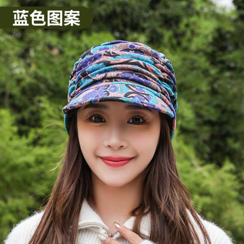 Women's Baseball Cap, Winter Fleece-lined Warm Slouch Cap