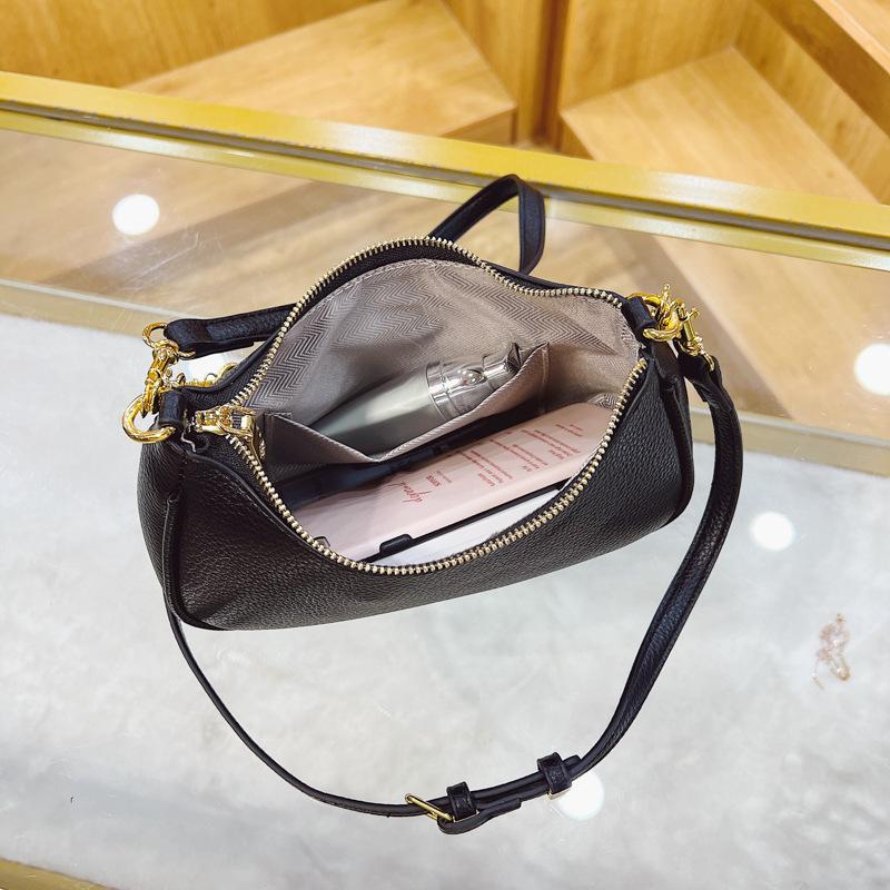 Tasche Damen neue High-End Damenhandtasche weiches Lychee-Muster Achseltasche lässige Knödeltasche Tide