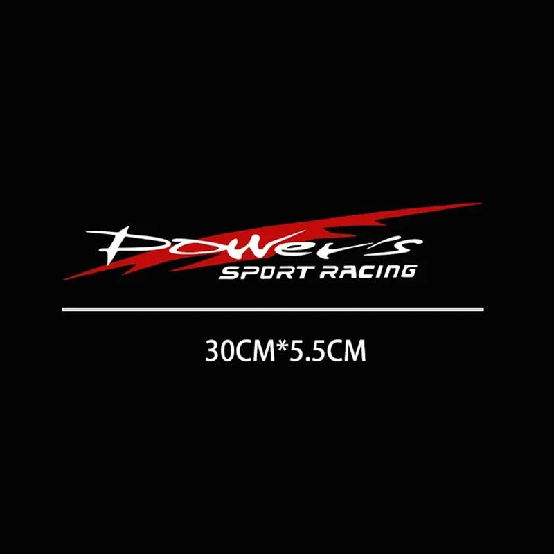 30X5.5Cm Yarış Geliştirme Araba Çıkartması Şık Power'S Yarış Geliştirme Spor Çıkartması Araba Yansıtıcı Su Geçirmez Çıkartma