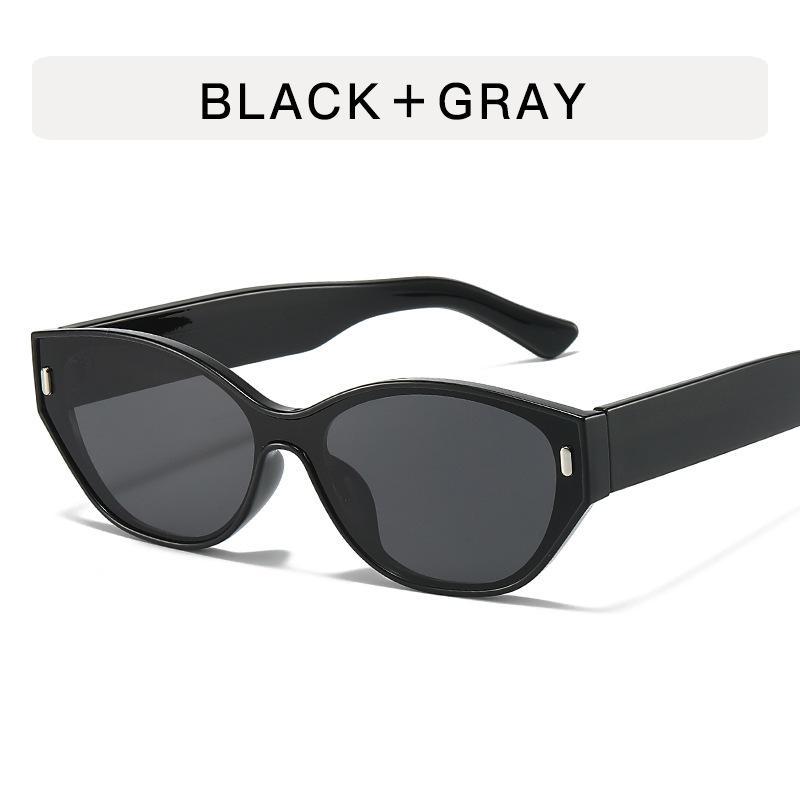 Korean Style Sun Glasses for Men Cat Eye Shape UV Protection Sunglasses Women Rivets Decoration Sunglasses Women