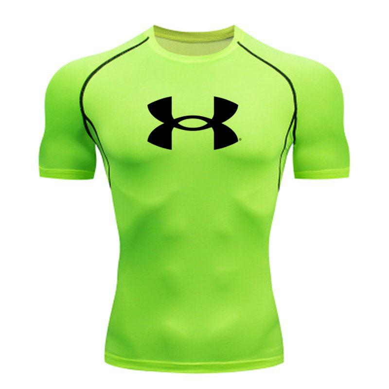 Men's Quick Dry Compression Workout Tight T-shirt, Breathabl