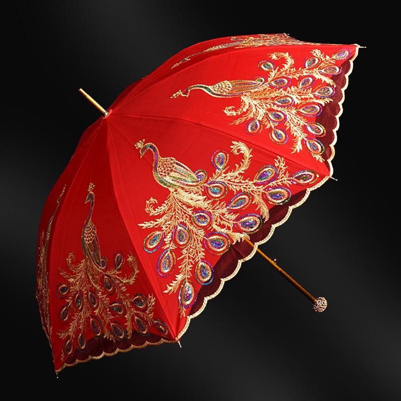 Chinese-Style Red Wedding Umbrella for Brides – A Traditional Dowry and Celebration Accessory