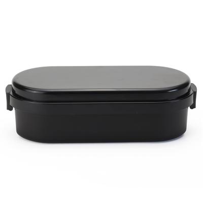 Miyoshi Seisakusho Lunch Box with Integrated Ice Dome Caviar GEL-COOL Pack, L, Black, 0101-0174