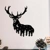 Deer Moon Stars Metal Wall Art Rust Resistant Sculpture Nature Decor for Living Room Garden Fence Christmas Thanksgiving Gift