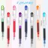 40 Pack Disposable Fountain Pens Set, Colored Ink Extra Fine Nib Classic Design Large Capacity Calligraphy Pens for Journaling, Office Supplies for
