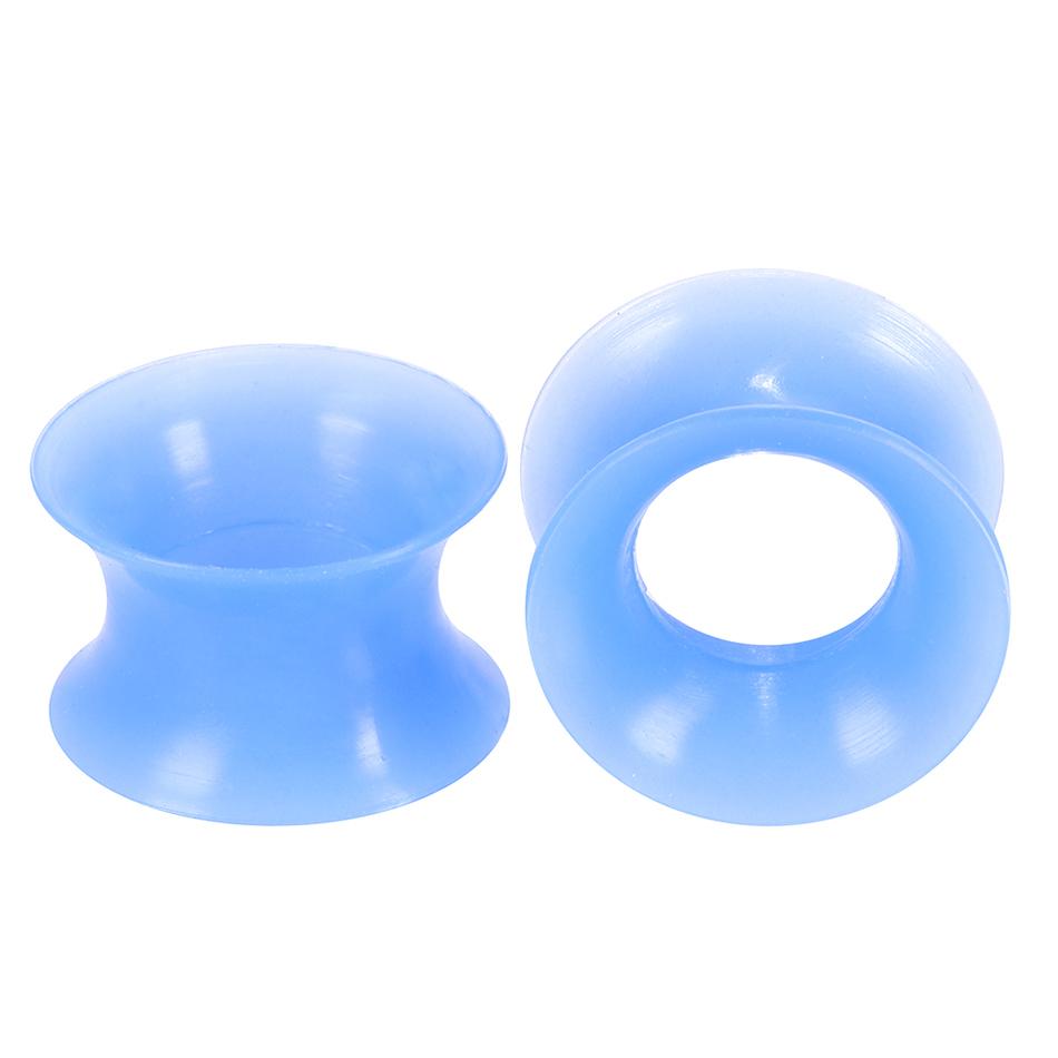 2 Stück Silikon Ohrstöpsel und Tunnel Ohrpiercings Ohrstecker Verschraubter Ohrdehner Ohr-Expander Körperschmuck Piercings