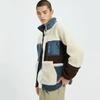 Li-Ning BadFive Basketball Series Plush-Lined Warm Color-Block Loose Jacket Men Jacket Fog-Khaki Limestone-Blue Umber AFDR703-1