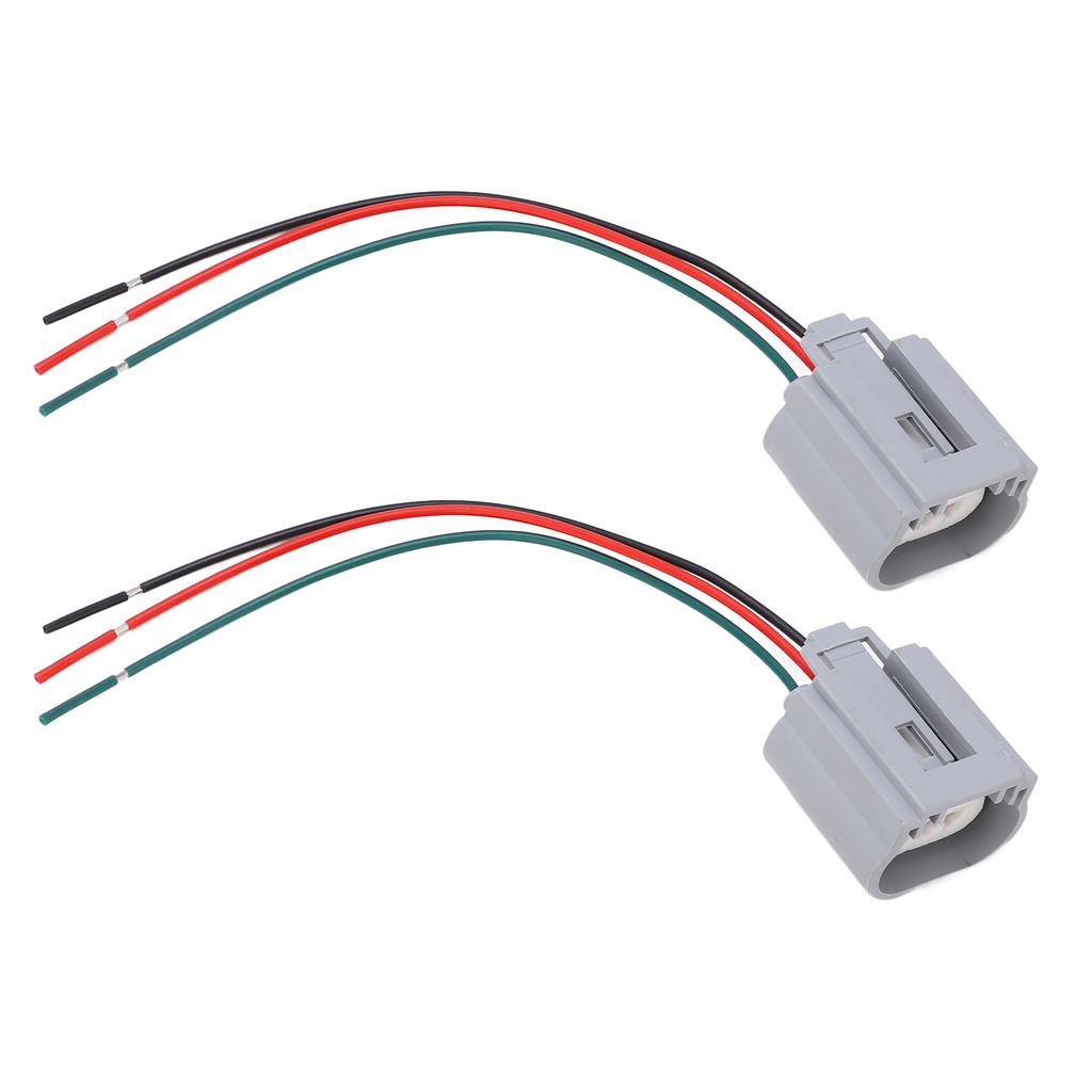 2Pcs H13‑2 Female Adapter Harness High Temperature Resistance Replacement Socket Wiring Harness