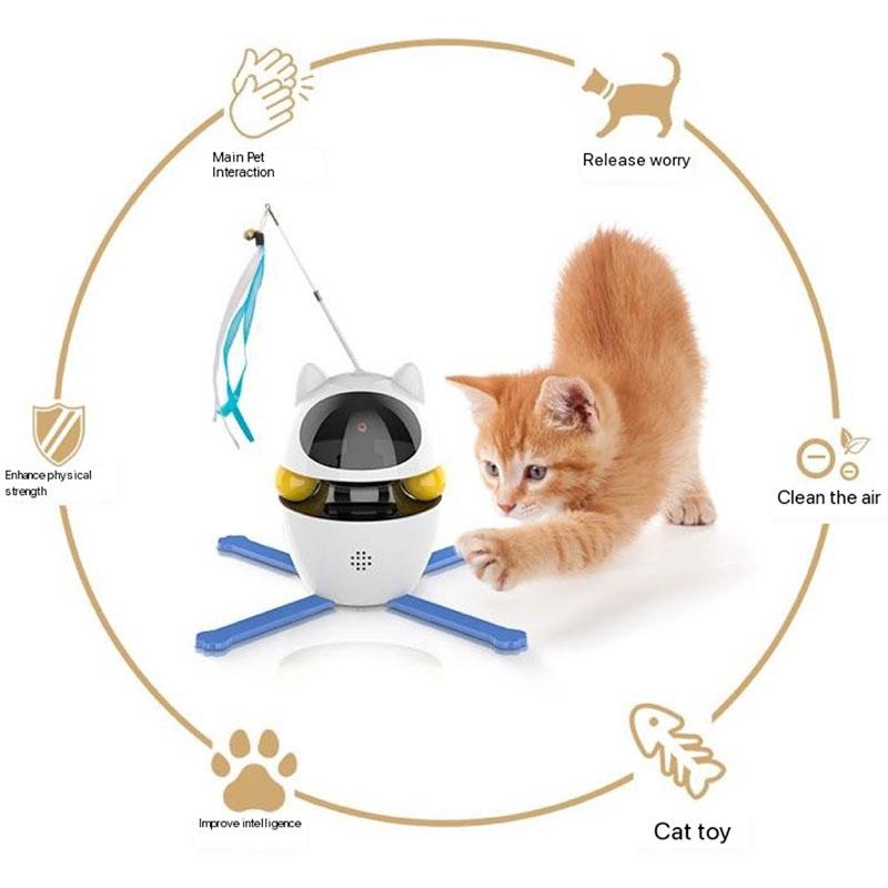 Cat Ball Toy Pet Food Leakage Interactive Tumbler Slow Automatic Feeder Ball Puppy Toy Treat Dispenser For Pet Dog Supplies
