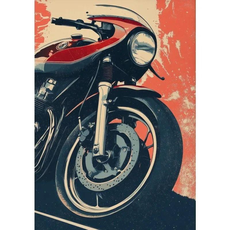 Minimalist Retro Motorcycle Metal Tin Sign Garage Home Biker Gift