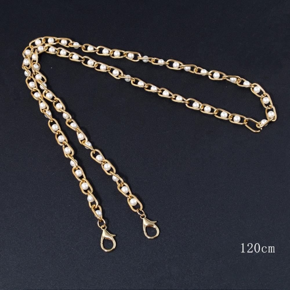 Fashion 110cm/120cm Purse Pearl Strap DIY Replacement Bag Lanyard Beaded Chain Shoulder Bag