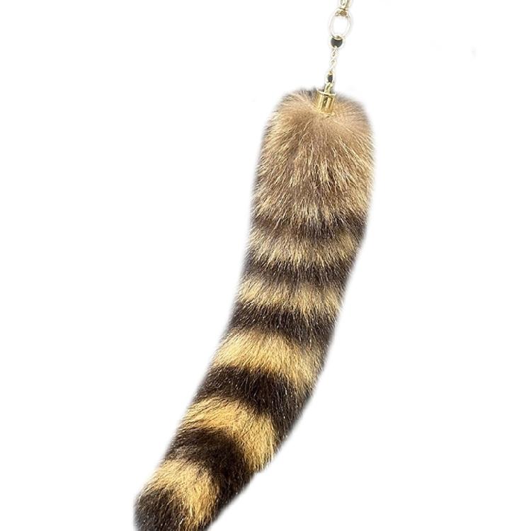 Long Tail Keychain for Key Holder Plush Tail Charm Key Holder Keyring Pendant Decorations Purse Bag Charm