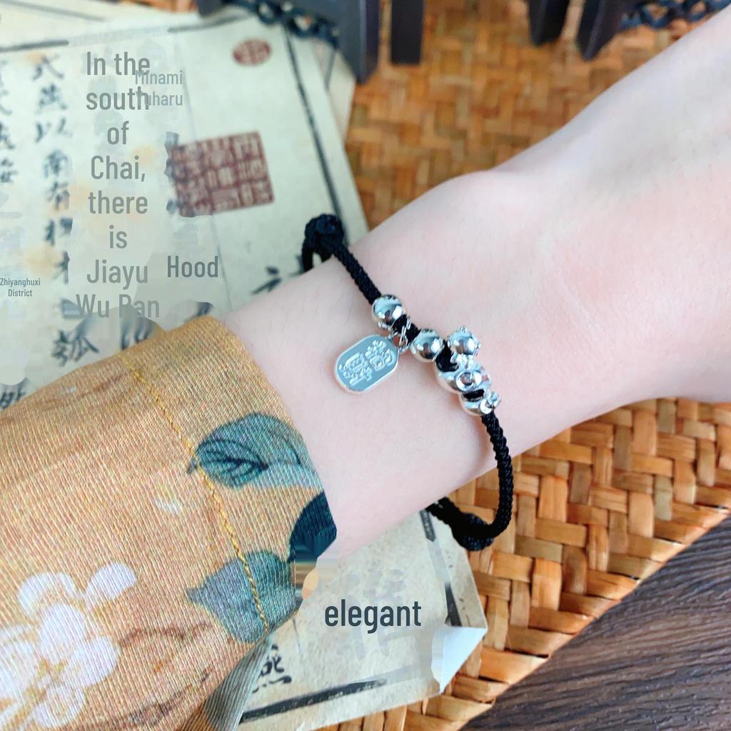 Fu Brand Ethnic Snake Braided Pendant Bracelet - Retro, Versatile Women's Jewelry Trend