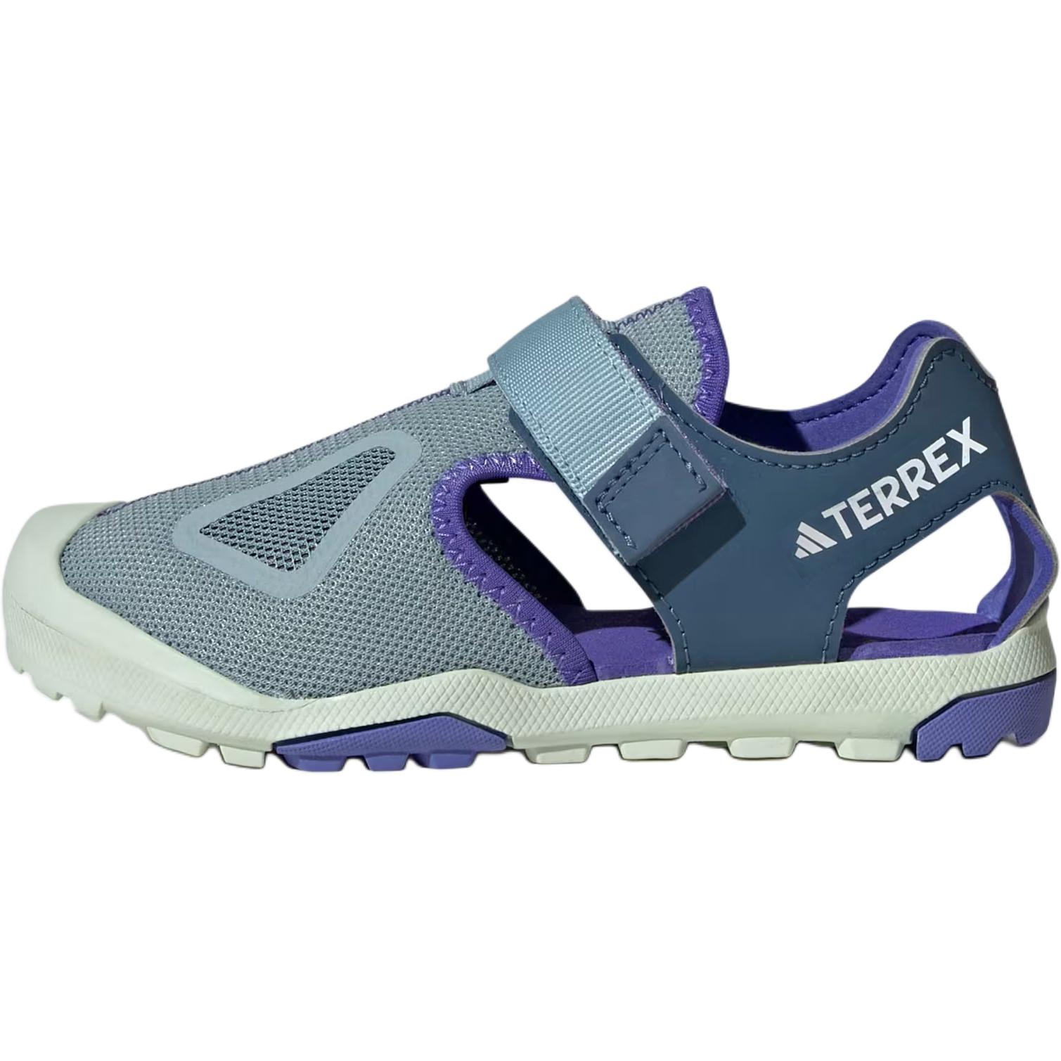 

Adidas Terrex Captain Toey 2.0 Удобные Универсальные Противоударные Амортизирующие Низкие Сандалии Детские Сандалии Серо-Синие JI1362 30½