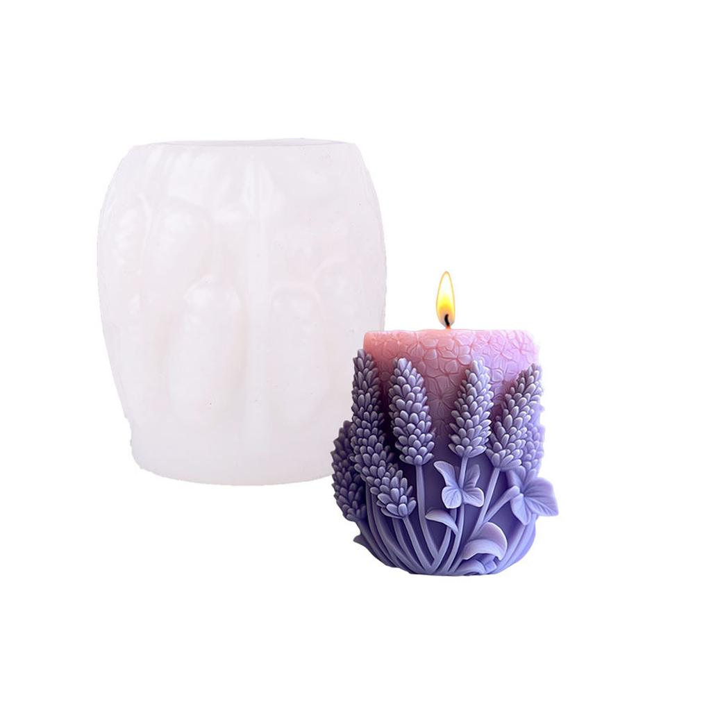 Lavender Series Candle Molds Castings Molds Feathers Silicone Moulds Epoxy Resin Molds Ornament Plasters Molds