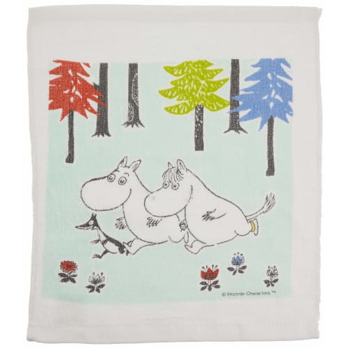 Skater Food Container & Wet Towel Gift Set (1000 yen) Moomin Forest Made in Japan SET937