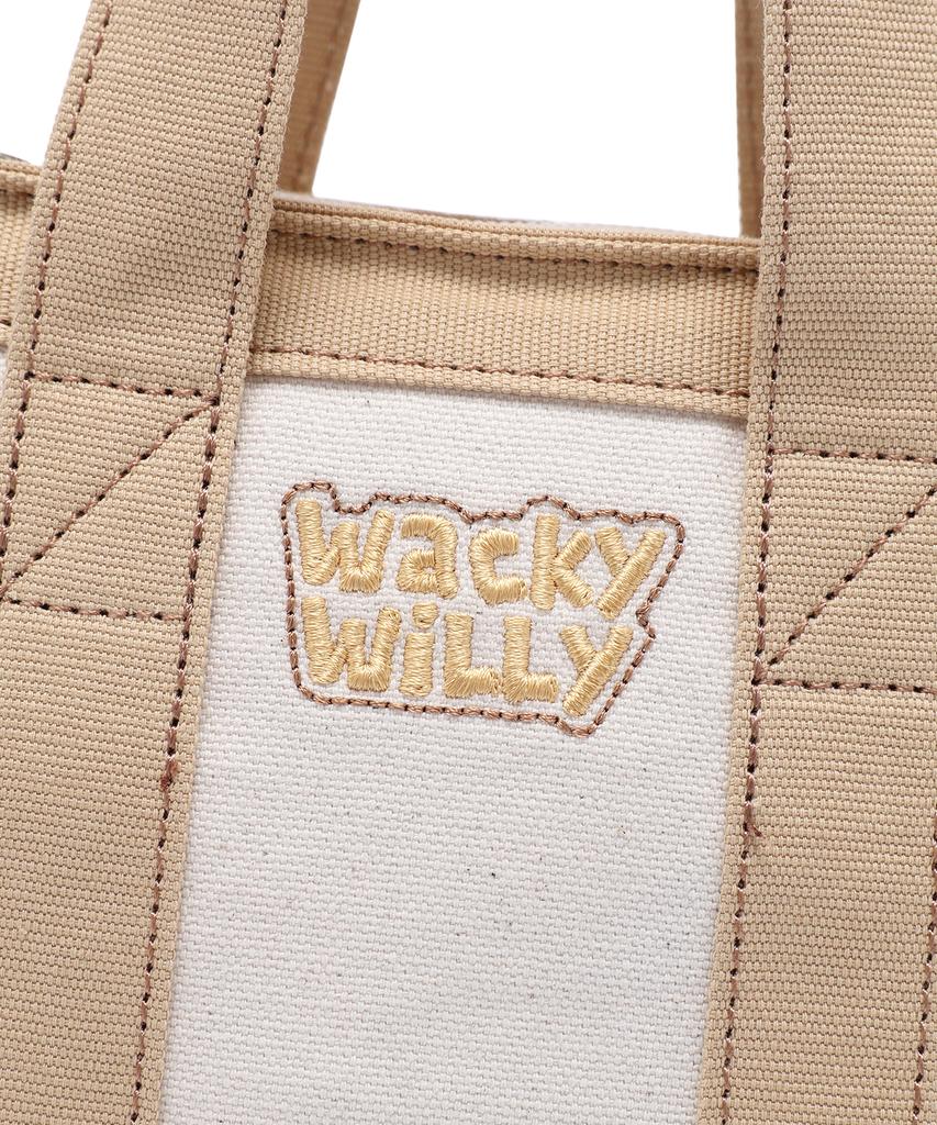 Wacky Willy Canvas Mini Tote Bag Beige