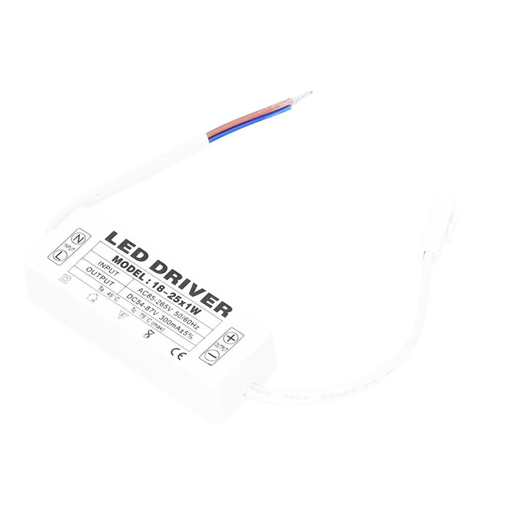 18‑25X1W LED Driver Constant Current 300mA Input AC85‑265V Output 54‑87VDC LED Driver Transformer