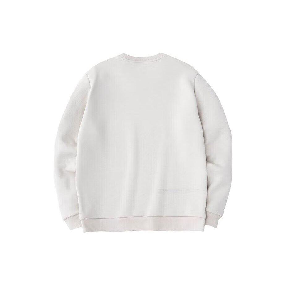 Anta Training Series Letter Round Neck Stretch Comfortable Knitted Sports Sweatshirt Men sweatshirt Chalk-White 152417706-1