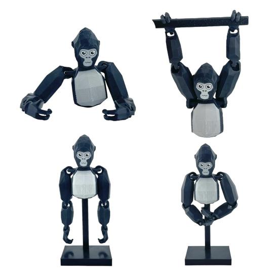 Ayaklı 6 İnç Gorilla Oyuncak 3D Baskılı Hareketli Eklemler Geometrik Orangutan Masa Oyuncak Dekorasyon Süs Oyuncular Koleksiyoncular Hediye