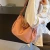Simple Large Capacity Canvas Shoulder Bag For Women Casual Commuting Tote Bag Women's Multi-pocket Crossbody Bag for Student