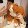 38cm Simulation New Prone Cat Doll Stuffed Plush Toy Cartoon Anime Cute Pillow Pillow for Children's Birthday Gift Fun Doll