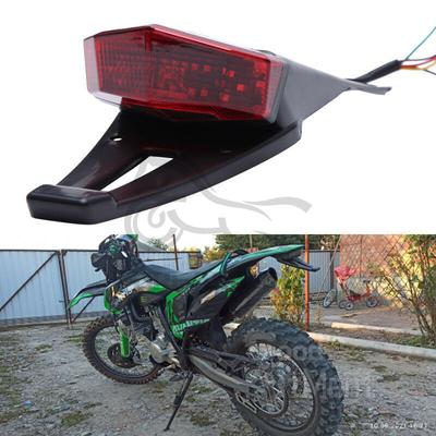 Universal 12V Enduro LED Rear Fender Brake Stop Tail Light Turn Signal Lamp Dirt Bike Off-road ATV Motorbike