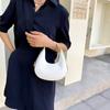 Shoulder Bags For Women Solid Color Trendy Simple Cute Tote Handbag With Zipper Closure