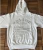 Fashion trend foam sp5der spider web print loose hooded sweater couple jumper hoodie