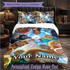 Personalized 3Pcs Bedding SetOne Piece Custom Text Duvet Cover Pillowcase Set Bedroom Gift