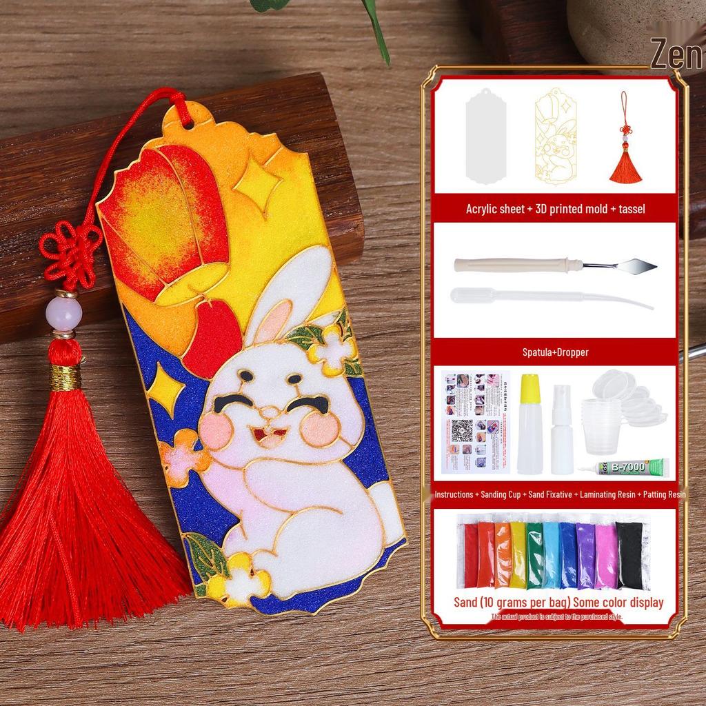 Cloisonné Enamel Bookmark Kit - Jingtai Blue Mid-Autumn Craft Activity