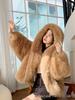 2025 Trendy Women's Faux Fox Fur Coat - Autumn/Winter Thickened Fashion Outerwear
