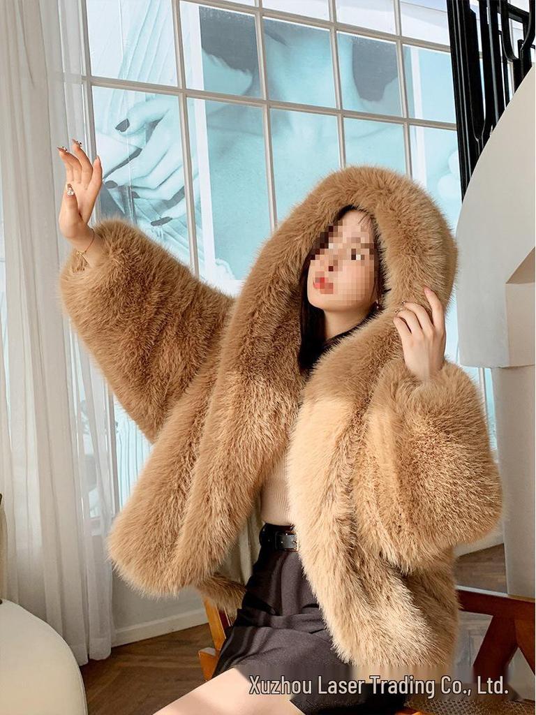 2025 Trendy Women's Faux Fox Fur Coat - Autumn/Winter Thickened Fashion Outerwear