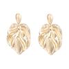 Trend Light Luxury High-end Sense Exquisite Alloy Leaf Earrings Fashionable Versatile Personality Simple Women's Earrings