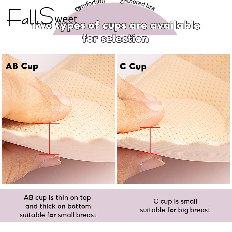 Strapless Push Up Bra for Women Seamless Brasssiere Sexy Lace-Up Bra Small Chest Gathered Bras Wireless Ladies Lingerie