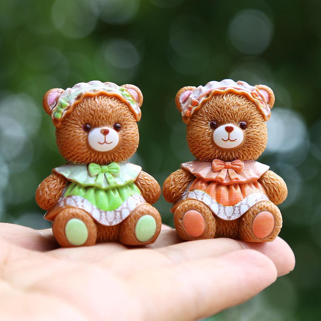 Q Version Little Bear Resin Figurine Blind Box - Trendy Cartoon Collectible Gift