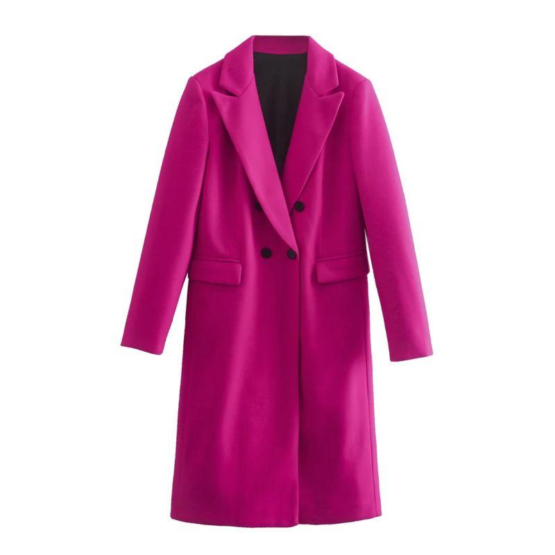 Women's New Wool Blend Unisex Style Coat Overcoat